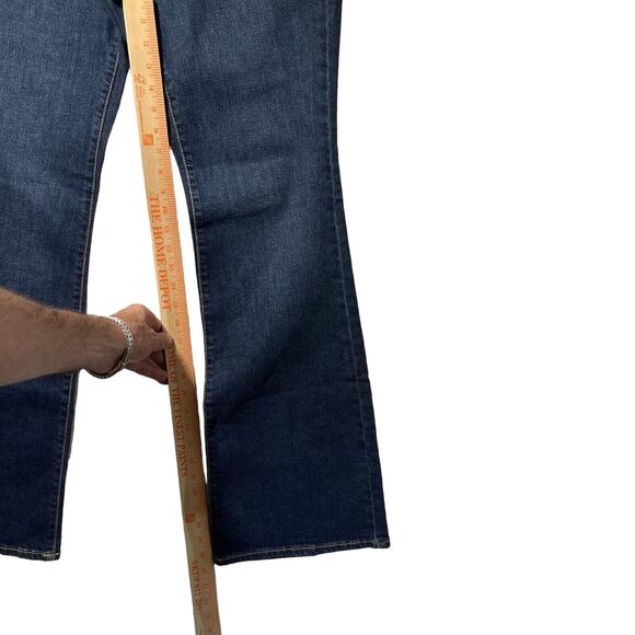 Universal Thread High-Rise Flare Jeans Fitted Hip Dark Wash Vintage Stretch 8 - Picture 11 of 14